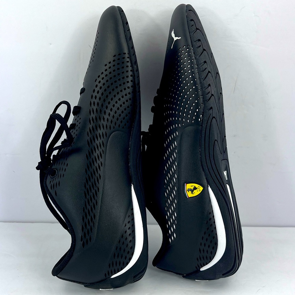 PUMA MOTORSPORT LEGACY DRIFT 5 ULTRA 2, FERRARI LOGO BLACK & WHITE, SIZE 10.5 - Picture 9 of 17